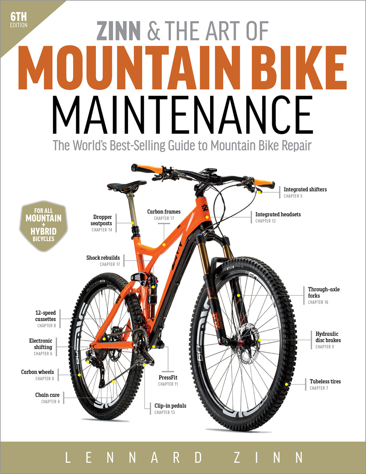 Zinn The Art Of Mountain Bike Maintenance The Worlds Bestselling Guide To Mountain Bike Repair 6th Edition 6th Edition Lennard Zinn