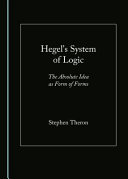 Hegelas System Of Logic Stephen Theron