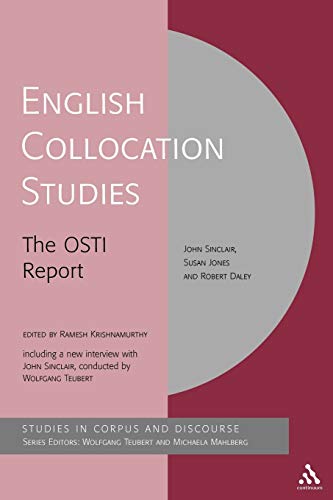 English Collocation Studies The Osti Report John Sinclair Susan Jones