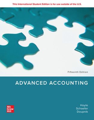 Advanced Accounting Ise 15th Edition 15th Edition Joe Ben Hoyle