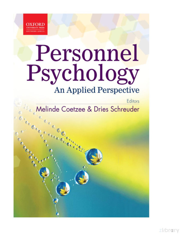 Personnel Psychology 1st Edition Melinde Coetzee Elrie Botha