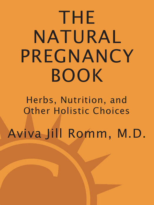 The Natural Pregnancy Book Aviva Jill Romm Md