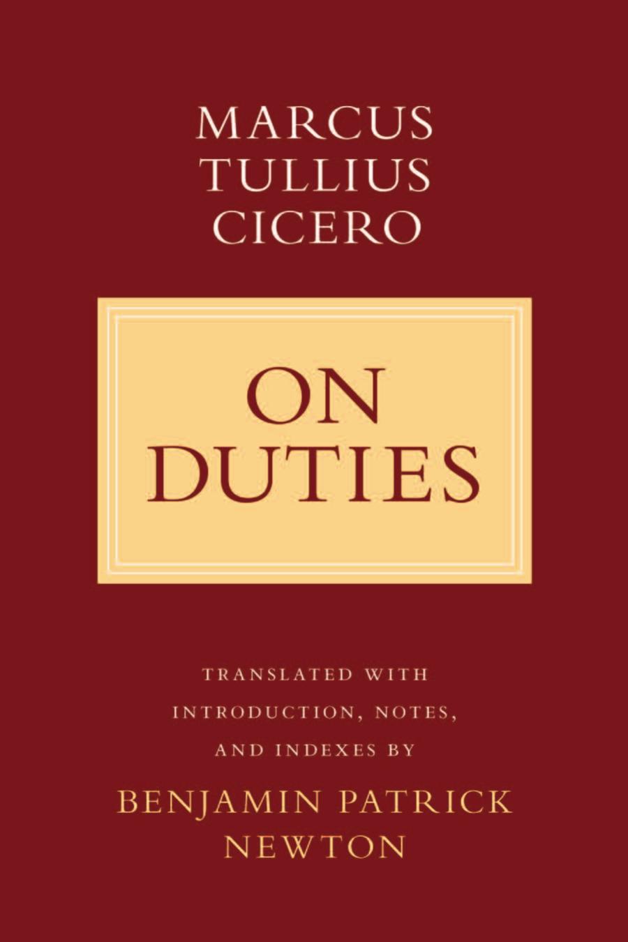 On Duties Marcus Tullius Cicero