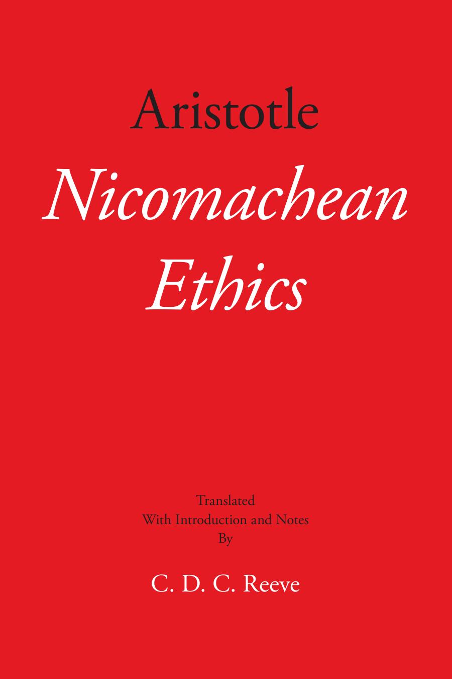 Nicomachean Ethics Aristotle