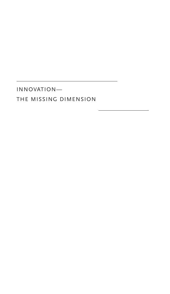 Innovationthe Missing Dimension Richard K Lester Michael J Piore
