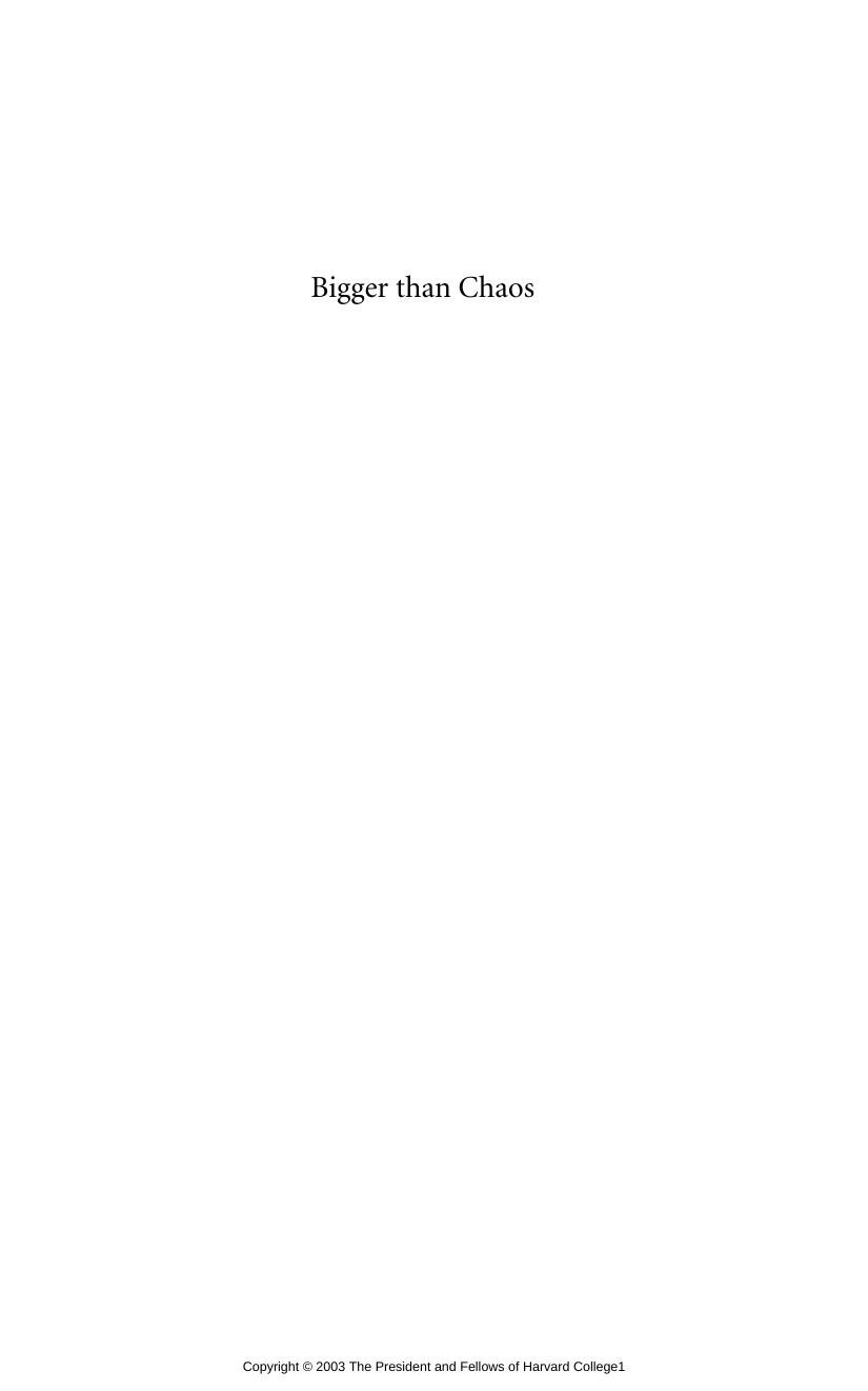 Bigger Than Chaos Understanding Complexity Through Probability Michael Strevens