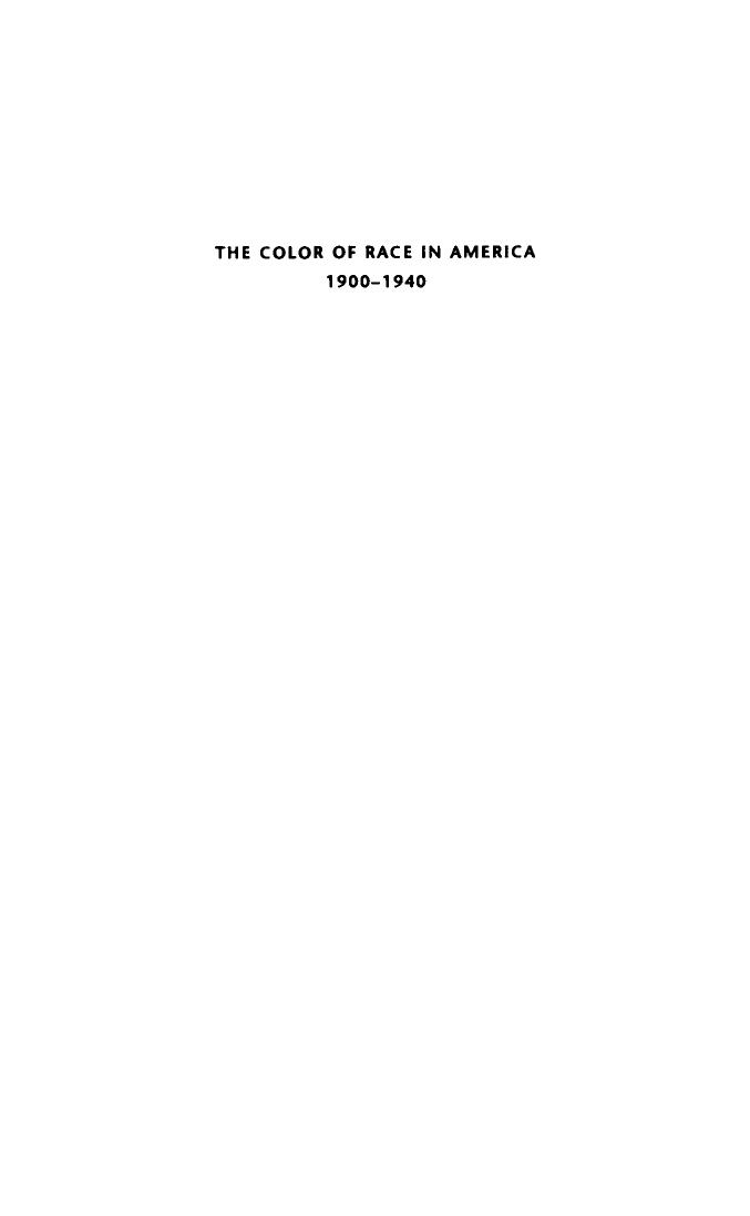 The Color Of Race In America 19001940 Matthew Pratt Guterl