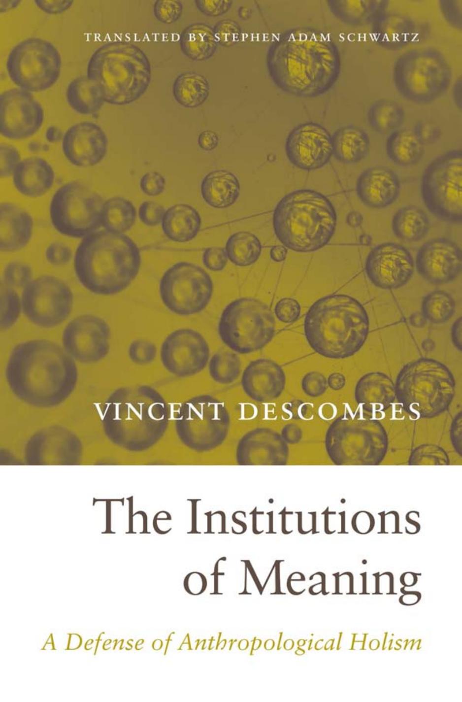 The Institutions Of Meaning Vincent Descombes
