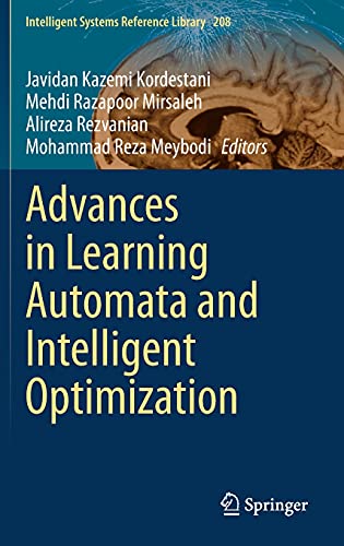Advances In Learning Automata And Intelligent Optimization 1st Ed 2021 Javidan Kazemi Kordestani