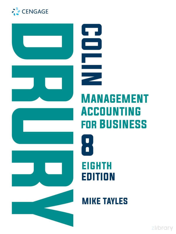 Management Accounting For Business 8e 8th Edition Colin Drury