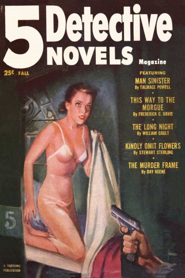 5 Detective Novels Fall 1952 Talmage Powell Fred C Davis
