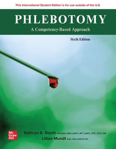 Phlebotomy A Competency Based Approach 6th Kathryn A Booth