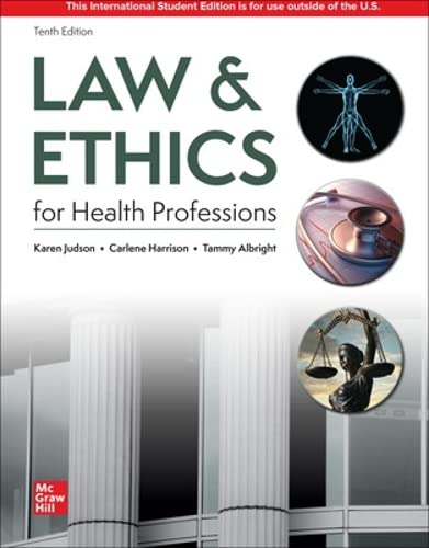 Law Ethics For Health Professions 10th Karen Judson Carlene Harrison