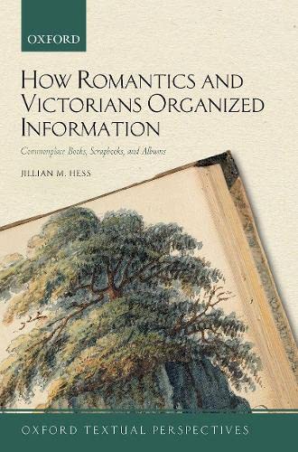 How Romantics And Victorians Organized Information Commonplace Books Scrapbooks And Albums Jillian M Hess