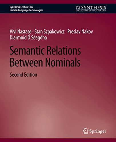 Semantic Relations Between Nominals Second Edition 1st Edition Vivi Nastase
