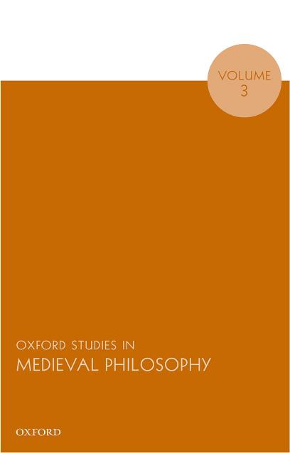 Oxford Studies In Medieval Philosophy Robert Pasnau