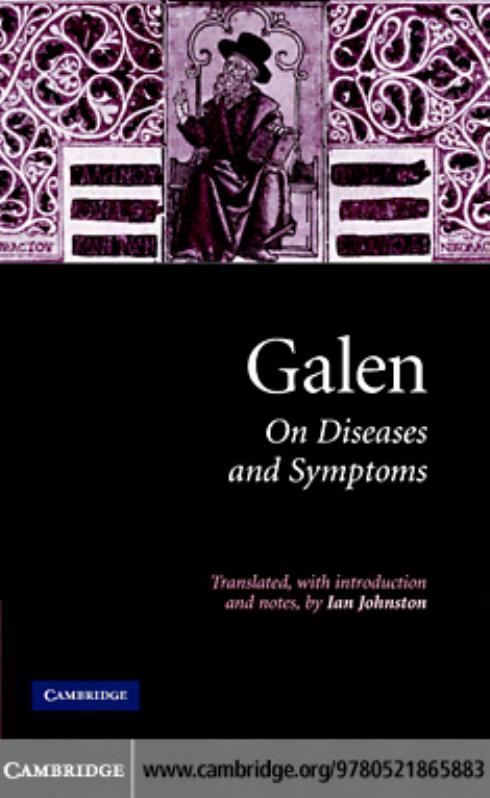 Galen On Diseases And Symptoms Galen
