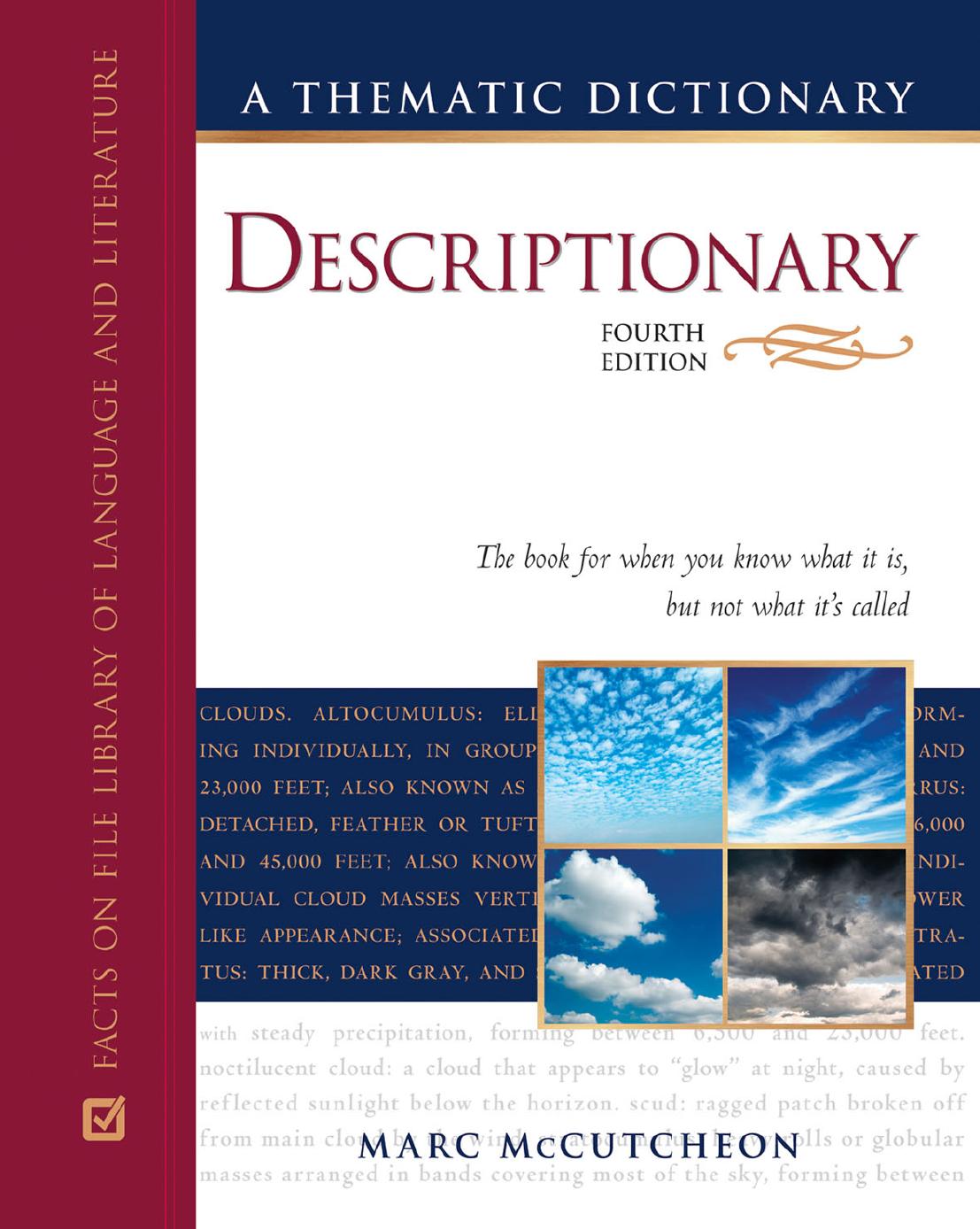 Descriptionary Marc Mccutcheon
