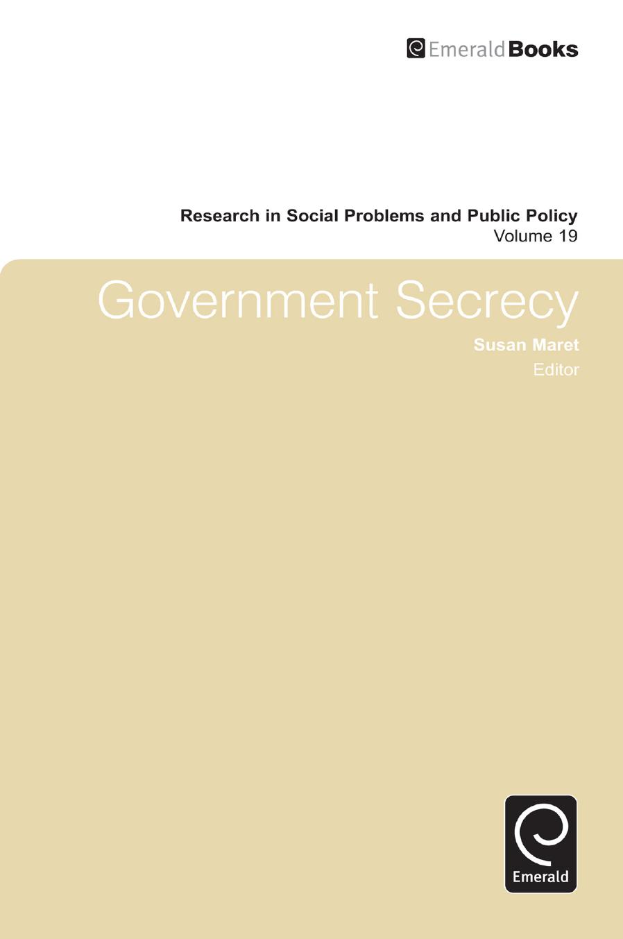 Government Secrecy Susan Maret