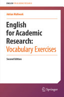 English For Academic Research Vocabulary Exercises 2nd Edition 2nd Adrian Wallwork