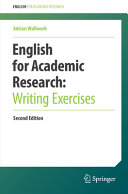 English For Academic Research Writing Exercises 2nd Edition 2nd Adrian Wallwork