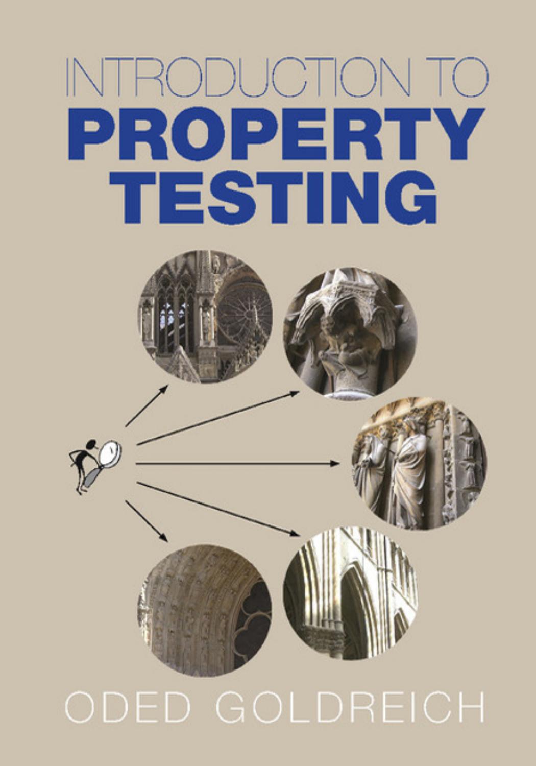 Introduction To Property Testing Oded Goldreich