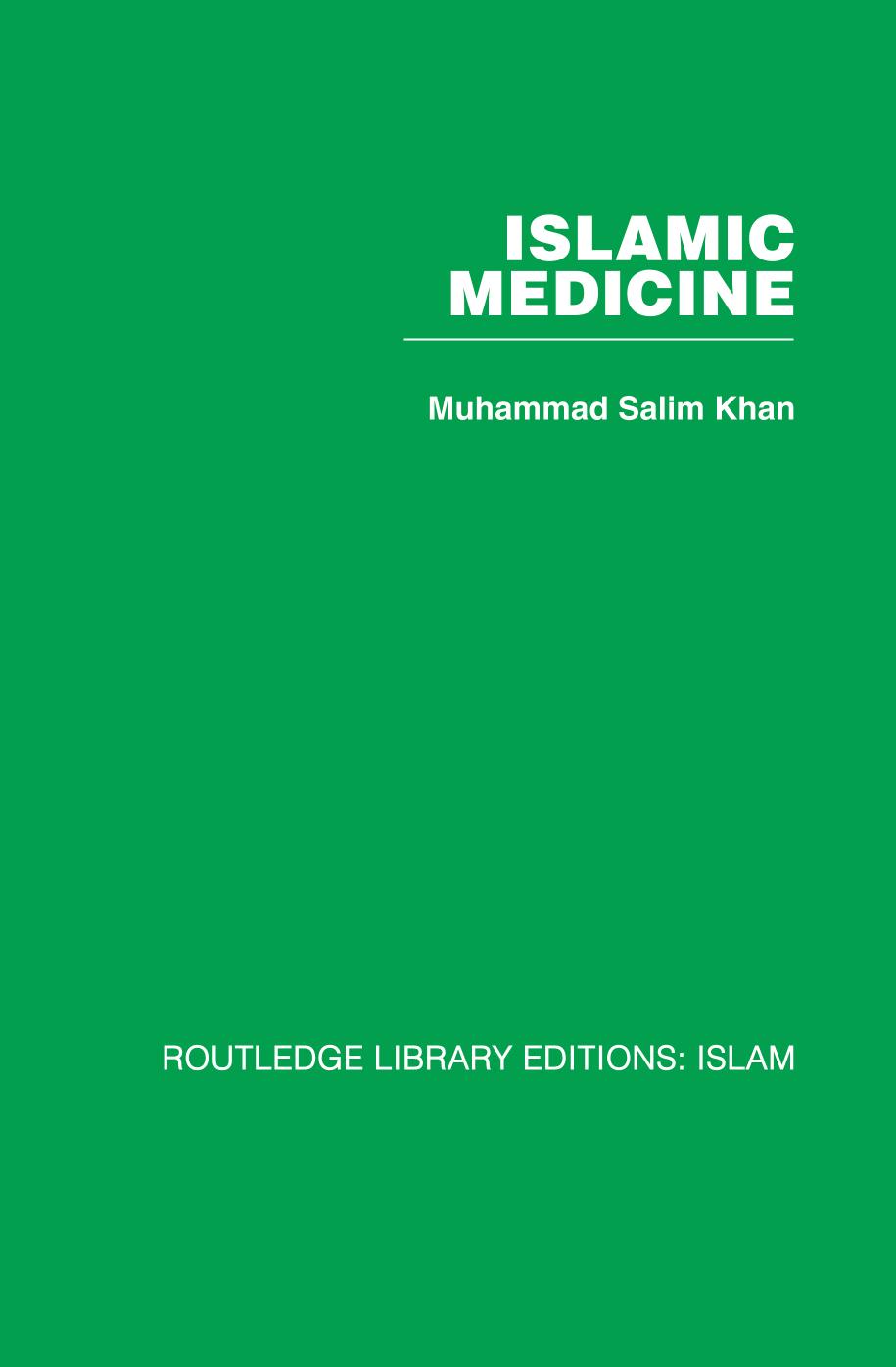 Islamic Medicine Muhammad Salim Khan