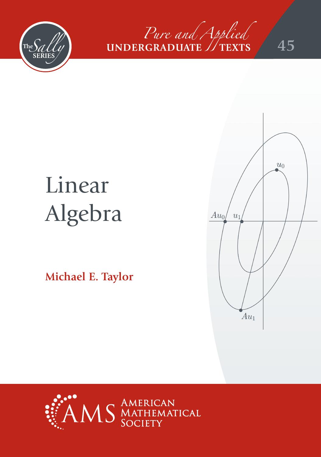Linear Algebra Michael E Taylor