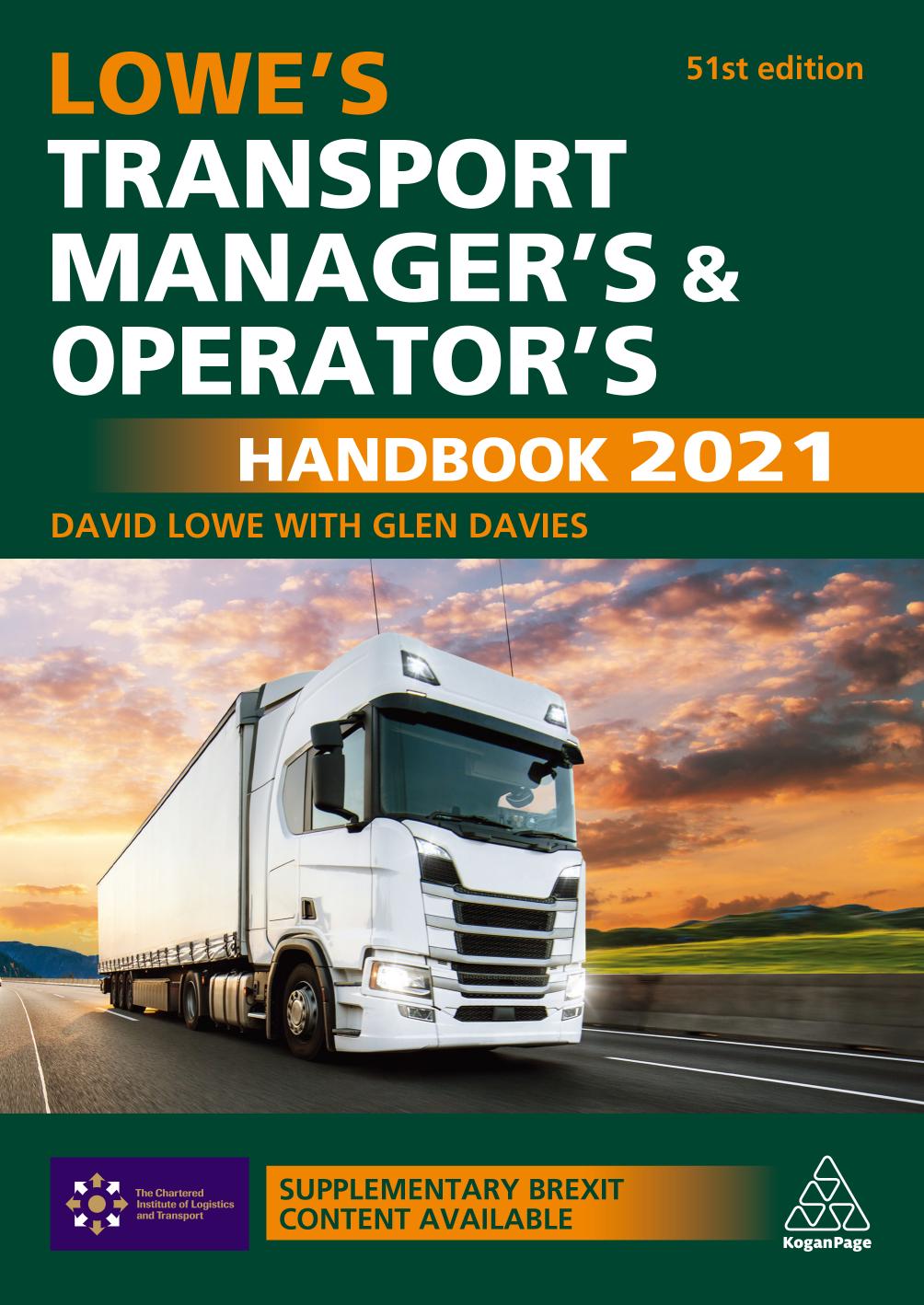 Lowes Transport Managers And Operators Handbook 2021 David Lowe