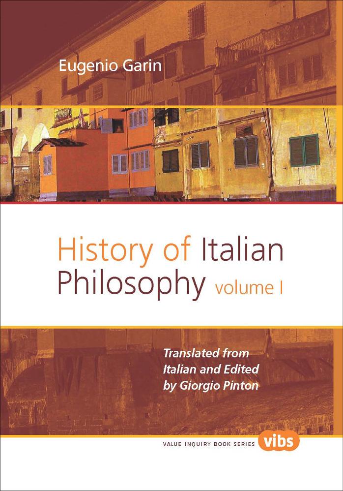 History Of Italian Philosophy Eugenio Garin