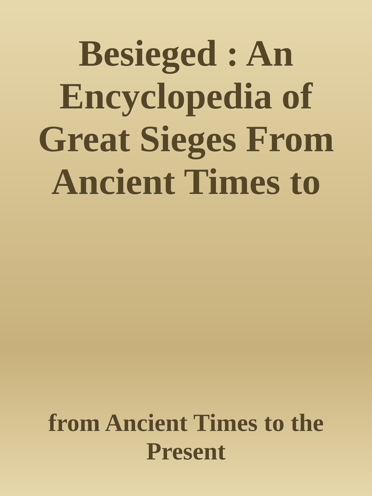 Besieged Illustrated Paul K Davis