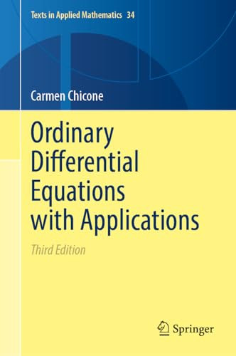 Ordinary Differential Equations With Applications Third Edition 3rd Edition Carmen Chicone