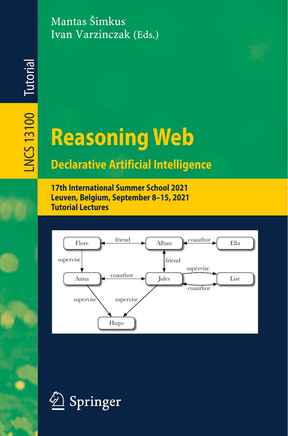 Reasoning Web Declarative Artificial Intelligence Mantas Imkus