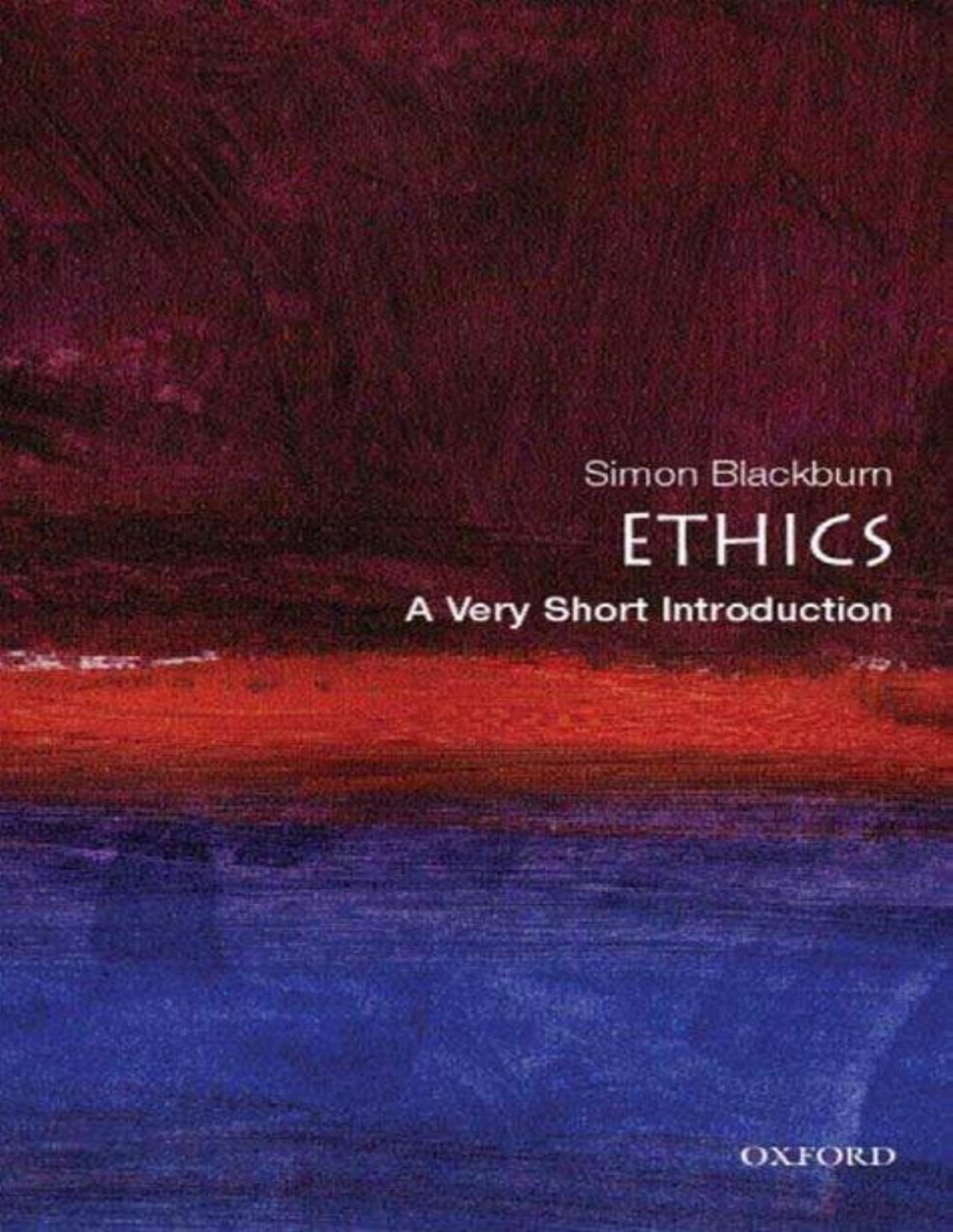 Ethics A Very Short Introduction Simon Blackburn