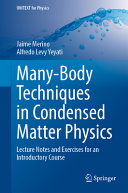 Manybody Techniques In Condensed Matter Physics Jaime Merino