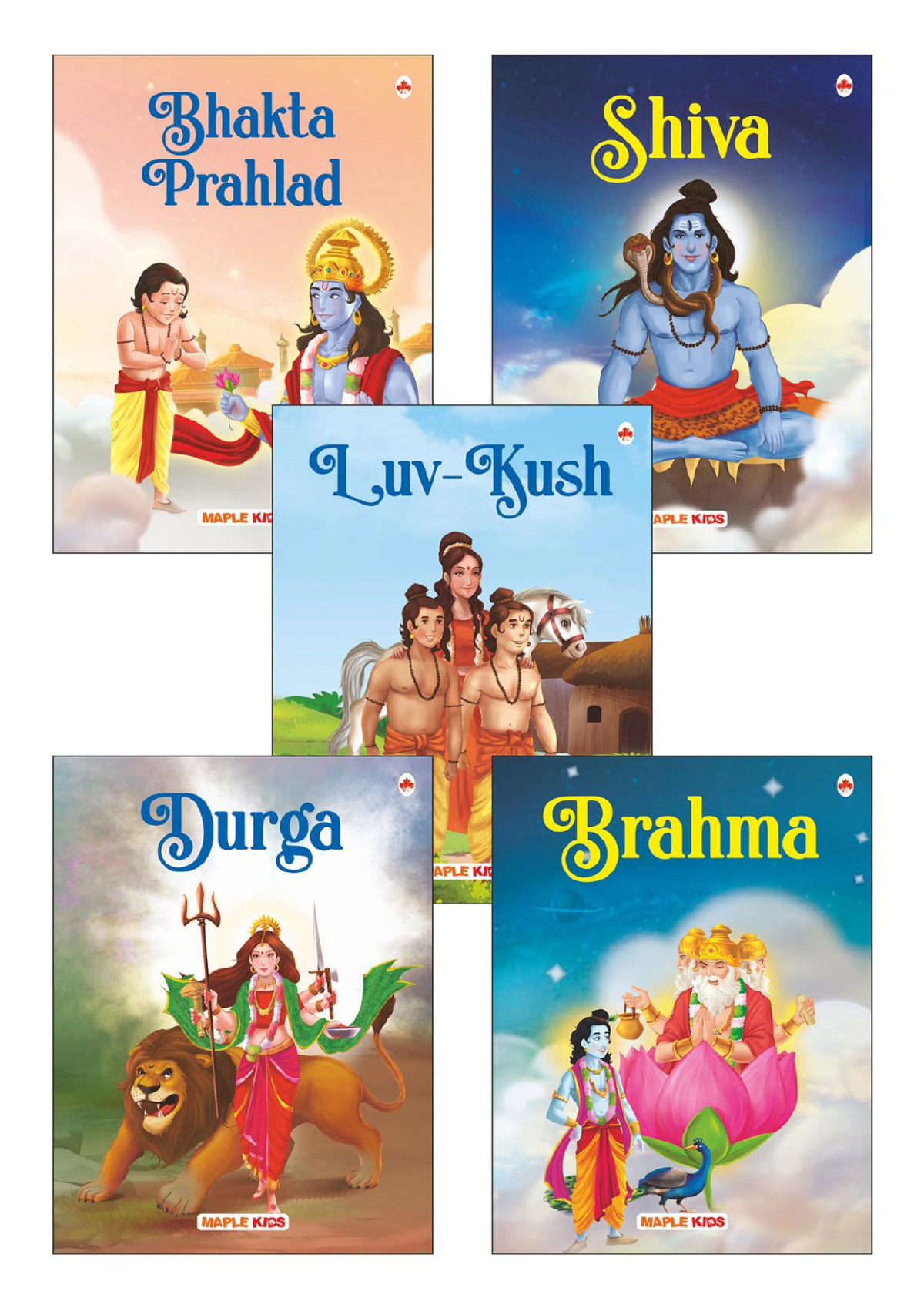 My First Mythology Stories Illustrated Set Of 5 Books Story Book For Kids Brahma Shiva Bhakta Prahlad Luvkush Durga Press