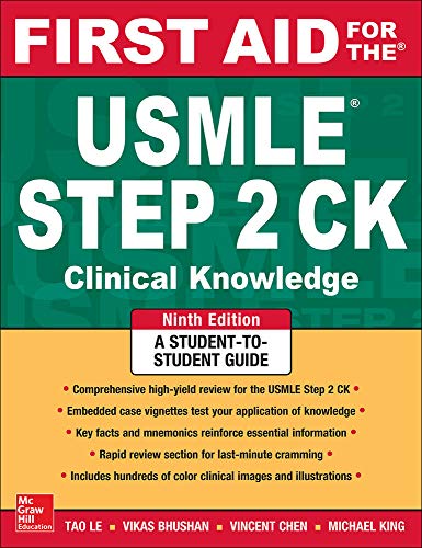 First Aid For The Usmle Step 2 Clinical Knowledge 9th Edition Vikas Bhushan