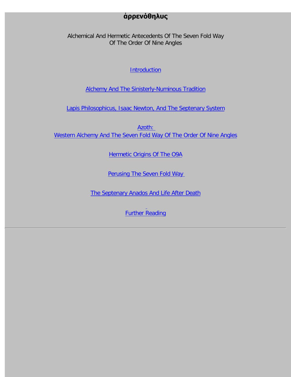 Alchemy The Seven Fold Way And The Order Of Nine Angles Order Of Nine Angles