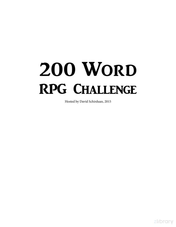 200 Word Rpg Challenge 2015 Edition Jacqueline Bryk Marshall Miller