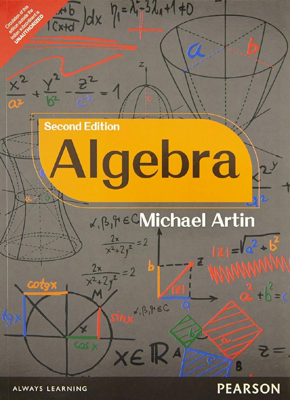 Algebra Second Edition 2nd Edition Michael Artin