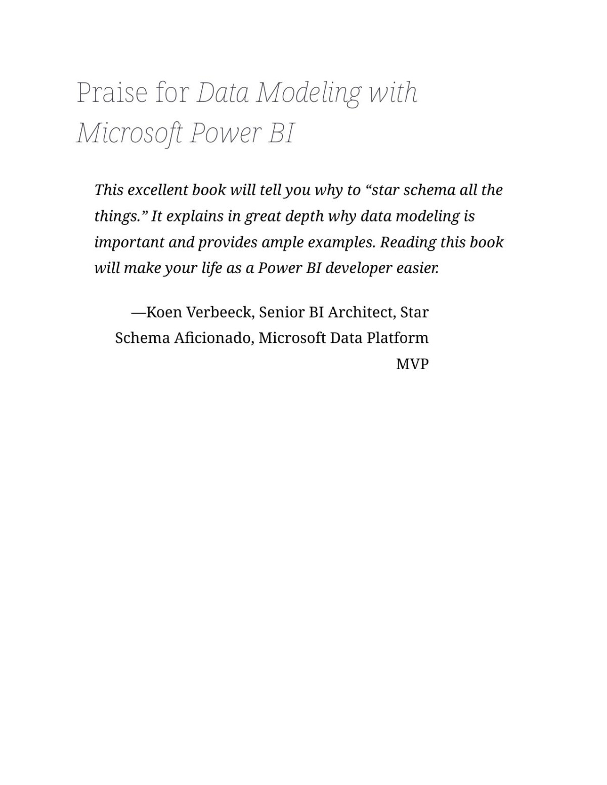 Data Modeling With Microsoft Power Bi 1st Edition Markus Ehrenmuellerjensen