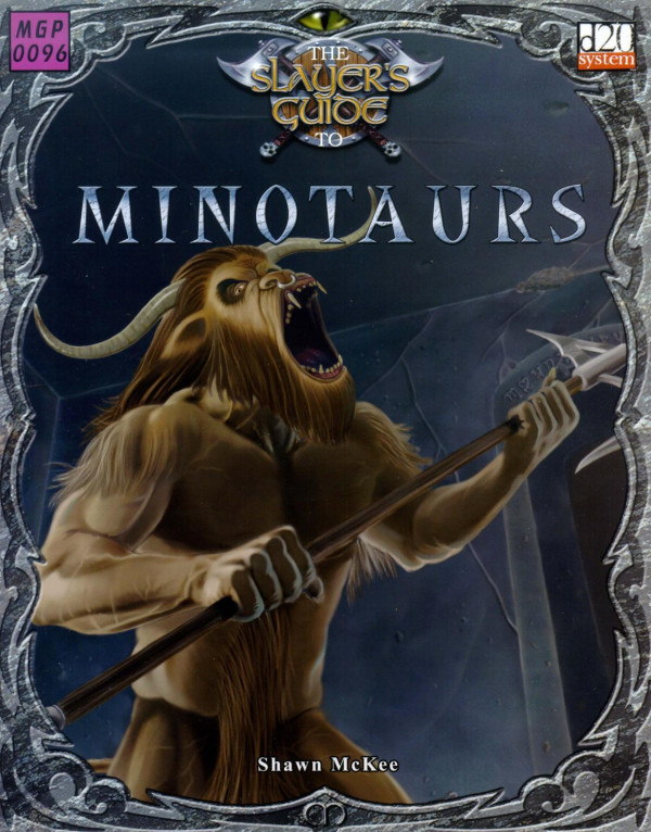 The Slayers Guide To Minotaurs 1st Edition Shaun Mckee