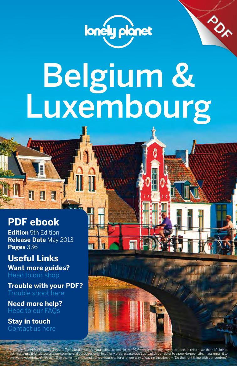 Lonely Planet Belgium Luxembourg 8 8th Edition Mark Elliott