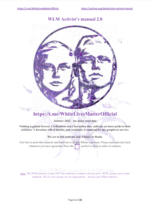 Wlm Activist Manual 20 2nd Whitelivesmatterofficial