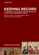 Keeping Record Abigail S Armstrong Matthias J Kuhn Jrg Peltzer