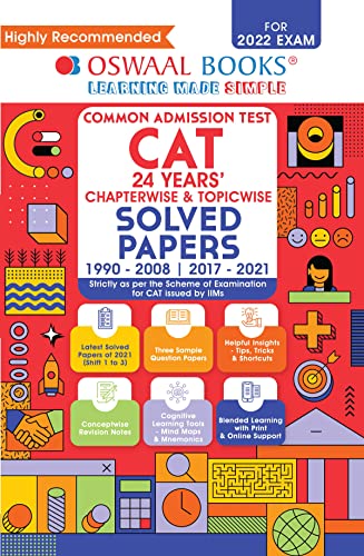 Oswaal Cat 24 Years Chapterwise And Topicwise Solved Papers For 2022 Exam 2nd Edition Board