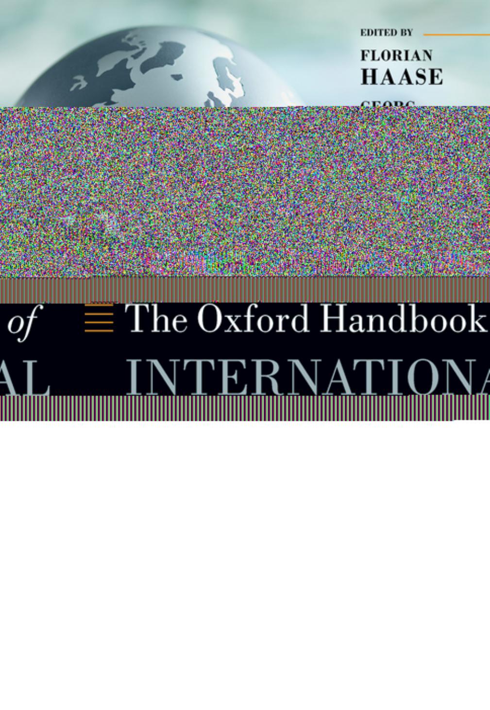 The Oxford Handbook Of International Tax Law 1st Edition Florian Haase Ed