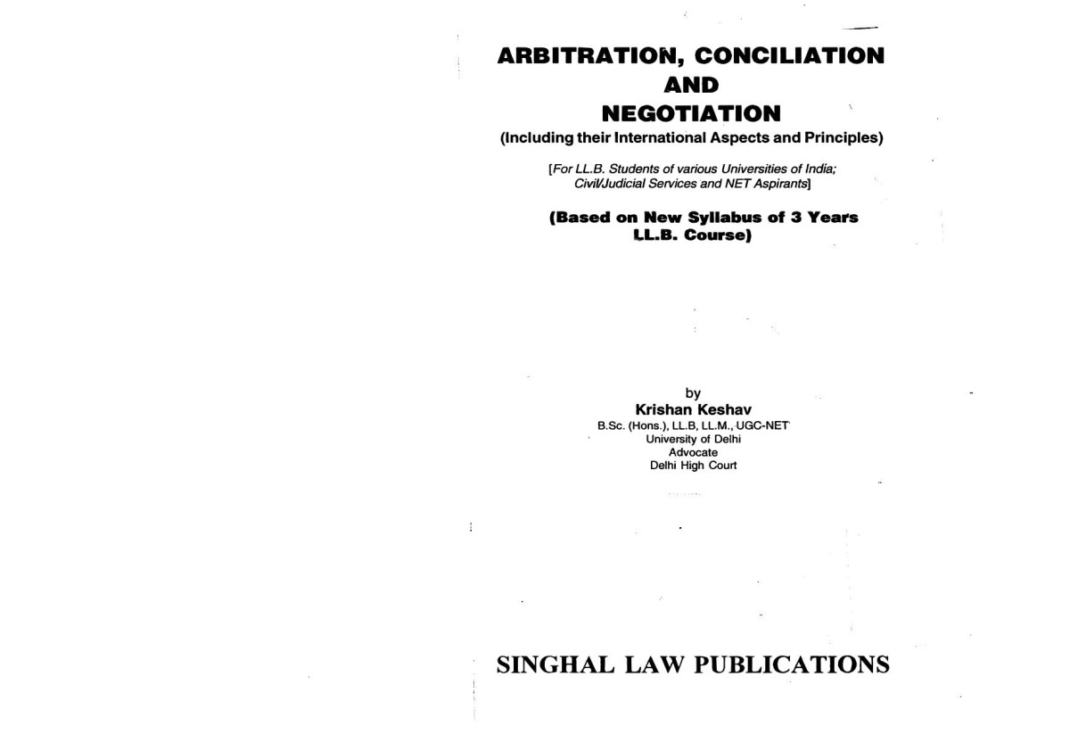 Alternative Dispute Resolution Krishan Keshav
