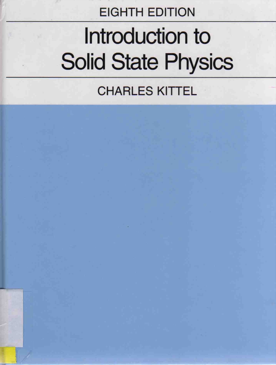 Introduction To Solid State Physics 8th Edition Charles Kittel