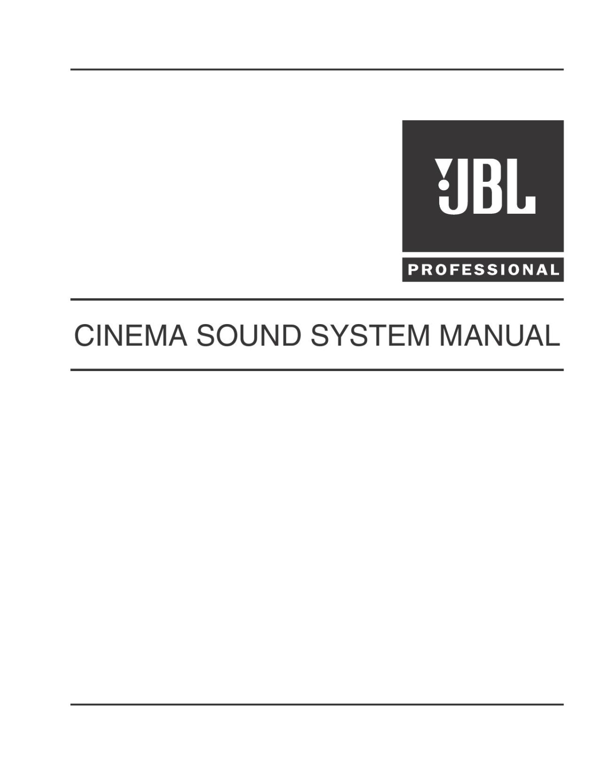 Jbl Professional Sound System Manual Jbl Professional